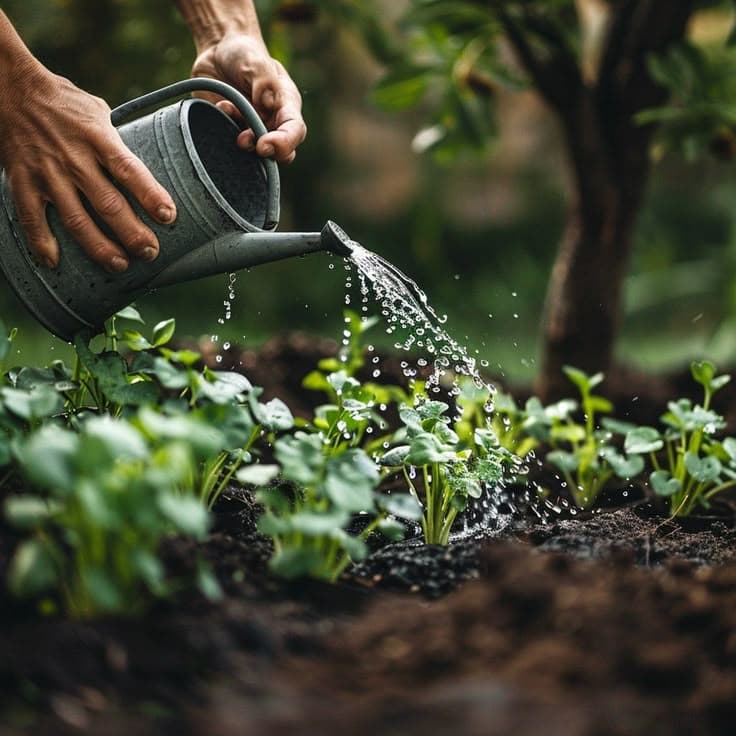 Watering Young Plants